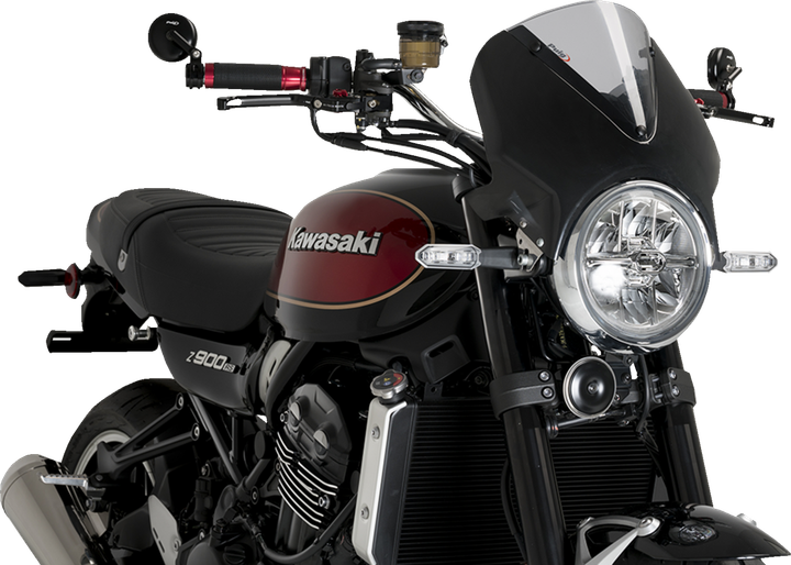 Puig Hi-Tech Parts Windscreen - 13" - Black/Smoke - Z900Rs/Se 024NH