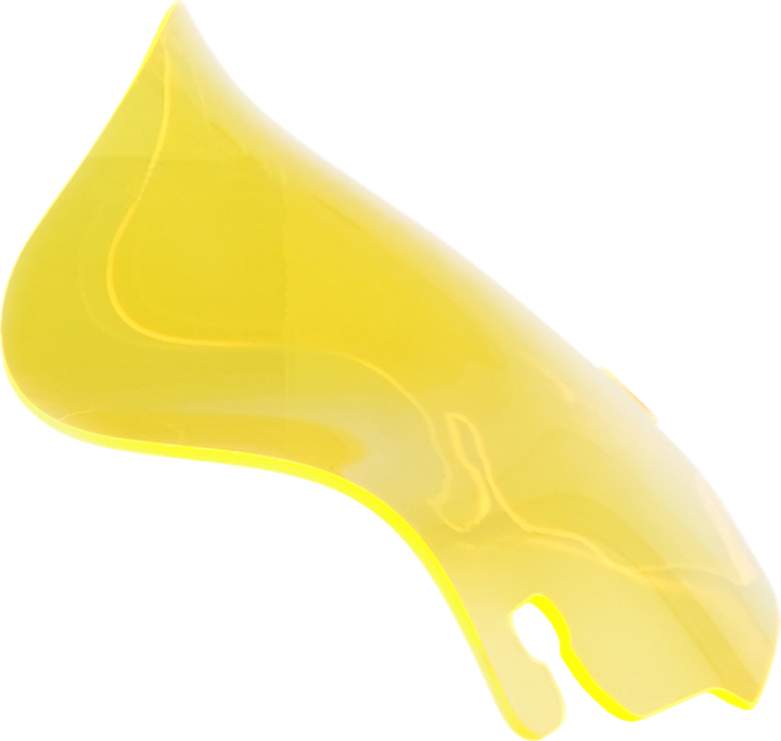 Klock Werks Ice Flare Windshield - 6.5" - Yellow Ice - '96-'13 Flht/Flhx KWW-01-0639