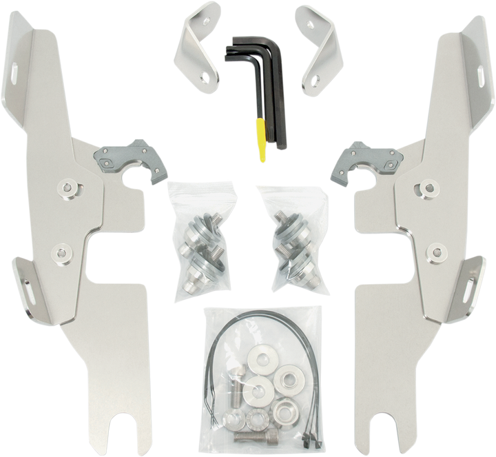 Memphis Shades Batwing - Mounting Kit - Polished - Switchback MEK1983