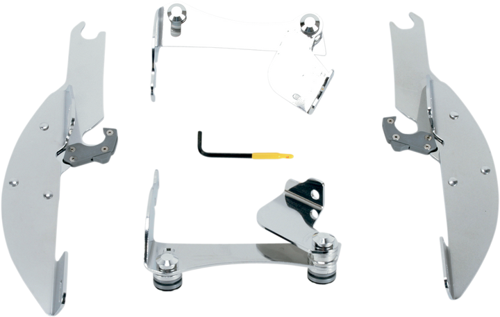 Memphis Shades Batwing Trigger Lock Mounting Kit - Vtx 1300 - Polished MEK1901
