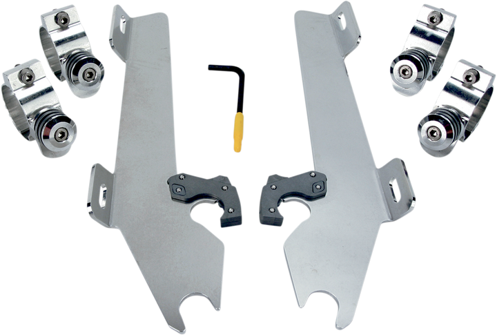 Memphis Shades Batwing Trigger Lock Mounting Kit - Stateline/Sabre - Polished MEK1945