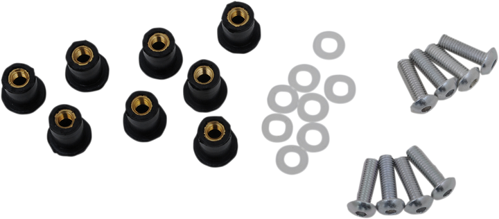 Puig Hi-Tech Parts Windscreen Screw Kit - Silver 0957P