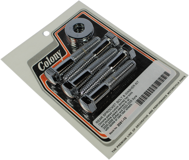 Colony Bolt/Washer Kit - Right Spring - Chrome 2051-10