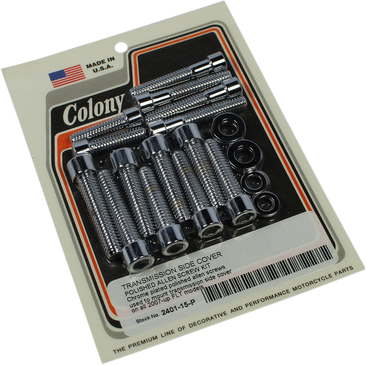 Colony Bolt Kit - Transmission Side Cover - Stock-Head - '07-'16 Touring 2401-15-P