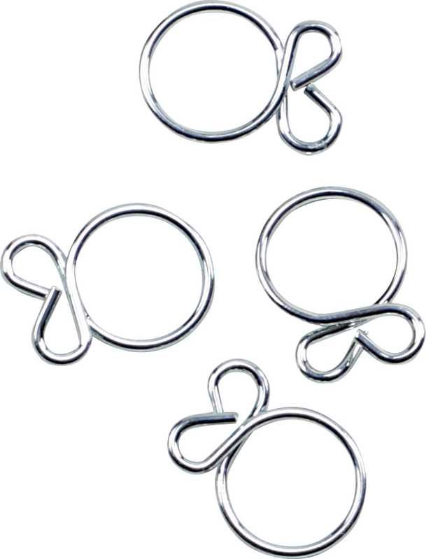 All Balls Refill Clamp Kit - Fuel Line/Wire - Flat Ear - Silver - 11.5 Mm - 4 Pack FS00042