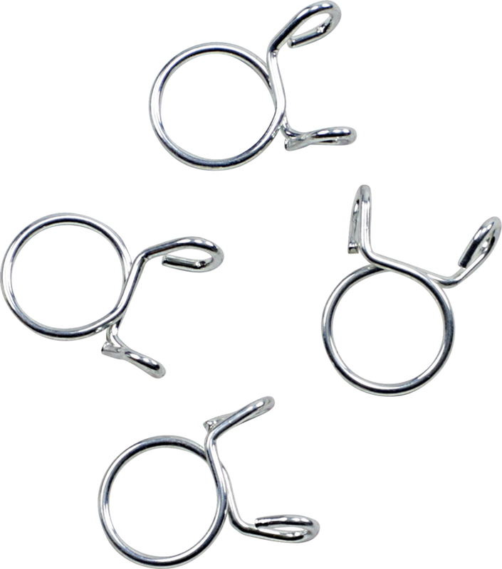 All Balls Refill Clamp Kit - Fuel Line/Wire - Parallel Ear - Silver - 14.3 Mm - 4 Pack FS00044