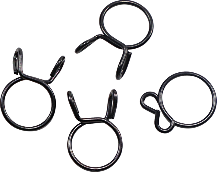 All Balls Refill Clamp Kit - Fuel Line/Wire - Parallel Ear - Black - 15.2 Mm - 4 Pack FS00046