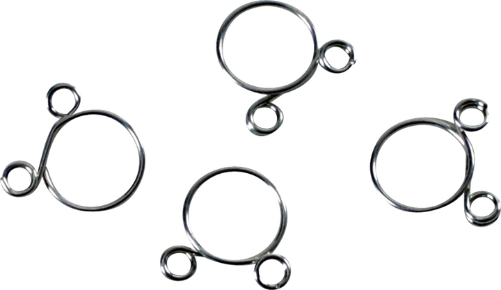 All Balls Refill Clamp Kit - Fuel Line/Wire - Flat Ear - Silver - 8.3 Mm - 4 Pack FS00050