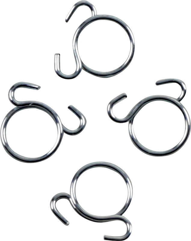 All Balls Refill Clamp Kit - Fuel Line/Wire - Flat Ear - Silver - 9.9 Mm - 4 Pack FS00064