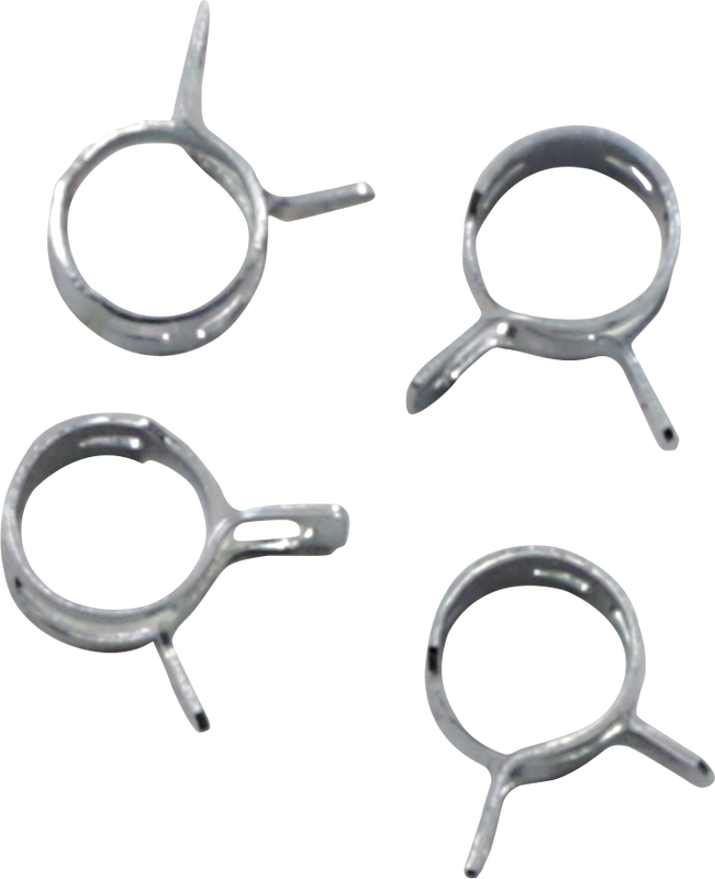 All Balls Refill Clamp Kit - Fuel Line/Band - Parallel Ear - Silver - 8 Mm - 4 Pack FS00068