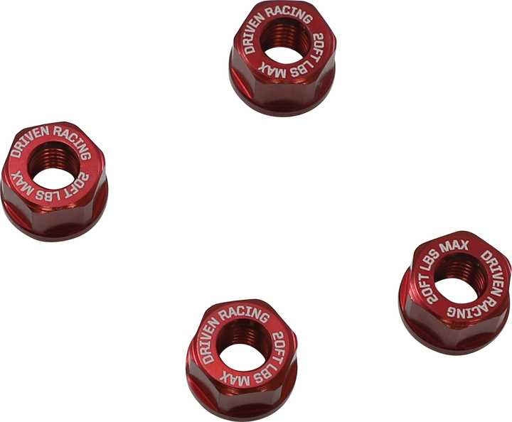 Driven Racing Sprocket Nuts - 4-Bolt Hub - Red - M8 X 1.25 DSN-02-RD