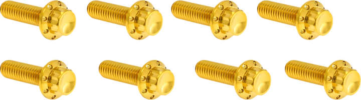 Arlen Ness Bolt Kit - Lifter Block - 12-Point - Titanium - Gold 300-937