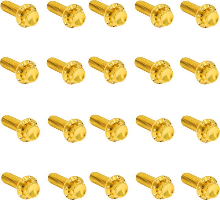 Arlen Ness Bolt Kit - Rocker Box - 12-Point - Titanium - Gold 300-946