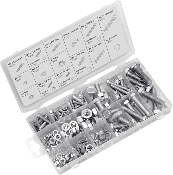 Performance Tool Metric Nut/Bolt Assortment 240-Piece W5334