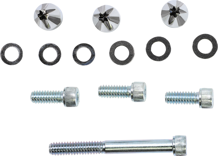 Ciro Screw Caps - Windshield - Chrome 10110