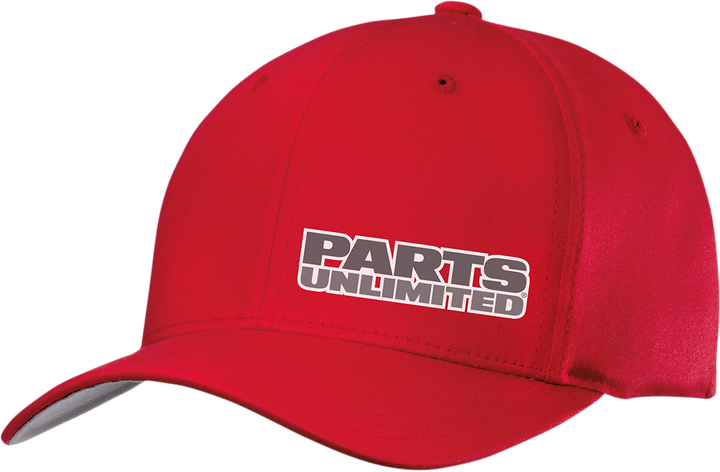 Throttle Threads Parts Unlimited Curved Bill Hat - Red - Small/Medium PSU29H51RDSM