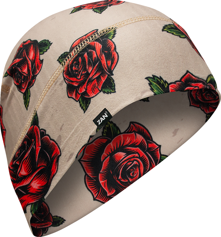 Zan Headgear Sportflex Beanie - Tattoo Roses WHLL207