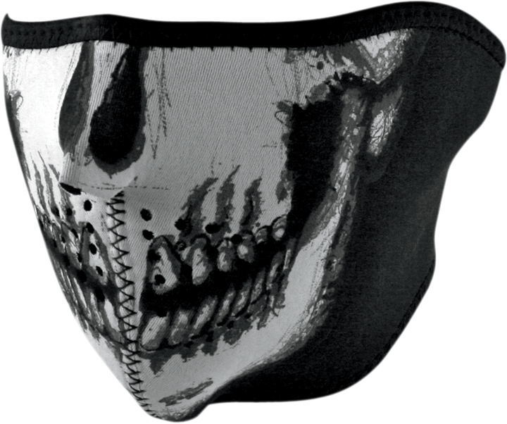 Zan Headgear Half Mask - Skull Face Glow In The Dark WNFM002HG