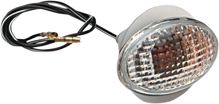 K&S Technologies Flat Oval Marker Light -Small - Clear 25-8271