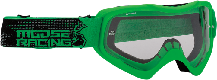 Moose Offroad Qualifier Goggle - Agroid - Green - Clear Lens 2601-2655