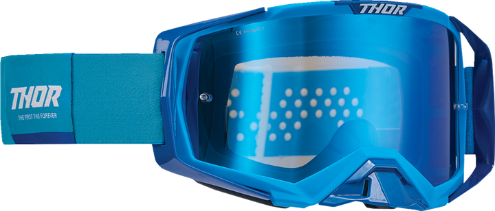 Thor Activate Goggle - Blue/White - Blue Mirror Lens 2601-2795