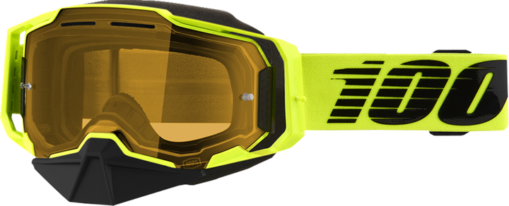 100% Armega Snow Goggle - Nuclear Citrus - Yellow Lens 50007-00003