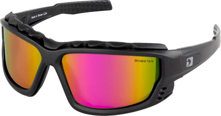Bobster Pch Convertible Goggle - Black - Crimson/Pink/Yellow Mirror Lens BPCH002