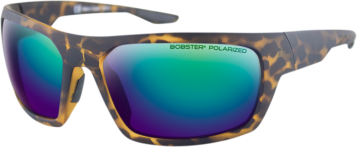 Bobster Trout Sunglasses - Matte Brown Tortoise - Brown Polarized Green Revo Mirror Lens BTRT001P
