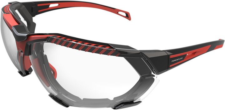 Forceflex Ff4 Sunglasses - Foam - Black/Red - Clear Lens FF4-01044-041