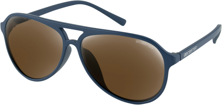Bobster Maverick Sunglasses - Matte Navy - Brown Hd Silver Mirror Lens BMAV103HD