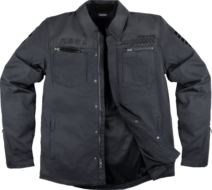 Icon Upstate Canvas National Jacket - Black - Large 2820-6562