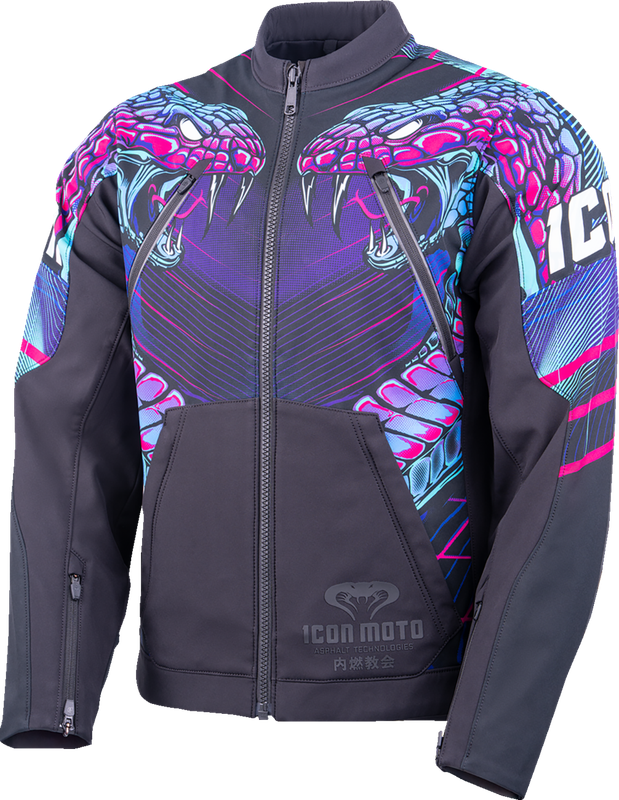 Icon Synthwave Merc3 Lazer Cobra Jacket - Black - Medium 2820-7781