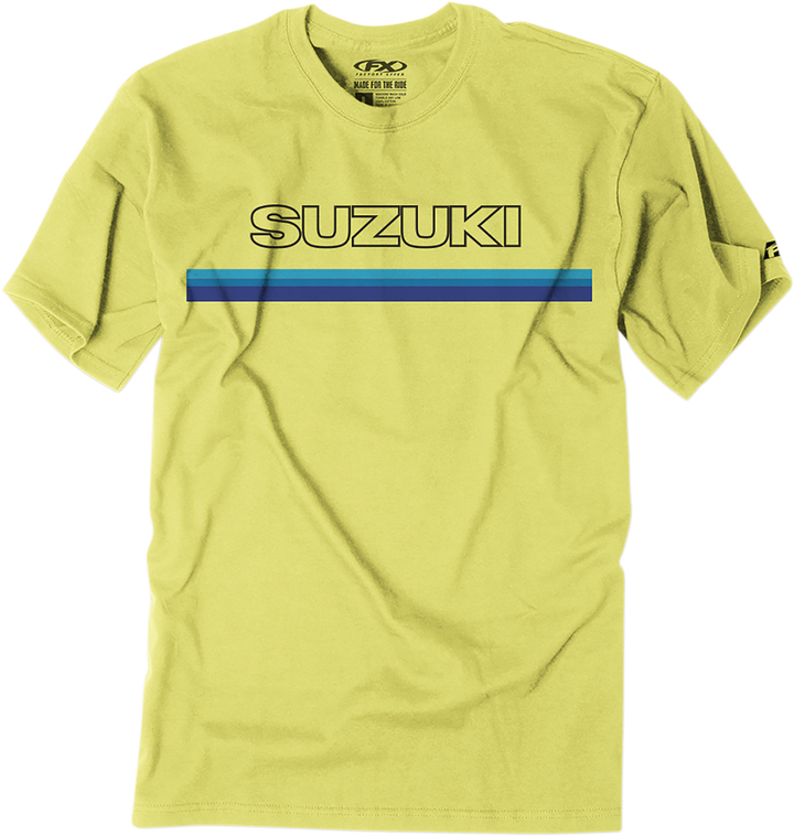 Factory Effex Suzuki Throwback T-Shirt - Yellow - Medium 23-87402