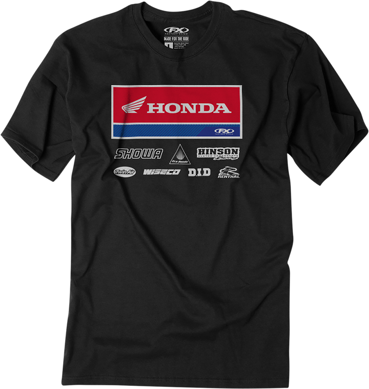 Factory Effex Honda 21 Racewear T-Shirt - Black - Large 24-87324