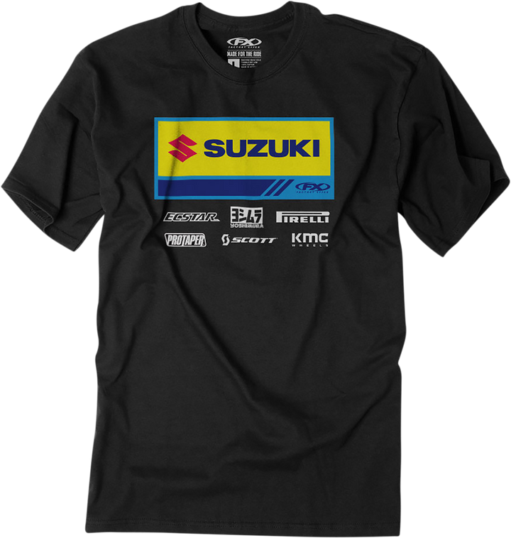 Factory Effex Suzuki 21 Racewear T-Shirt - Black - Medium 24-87422