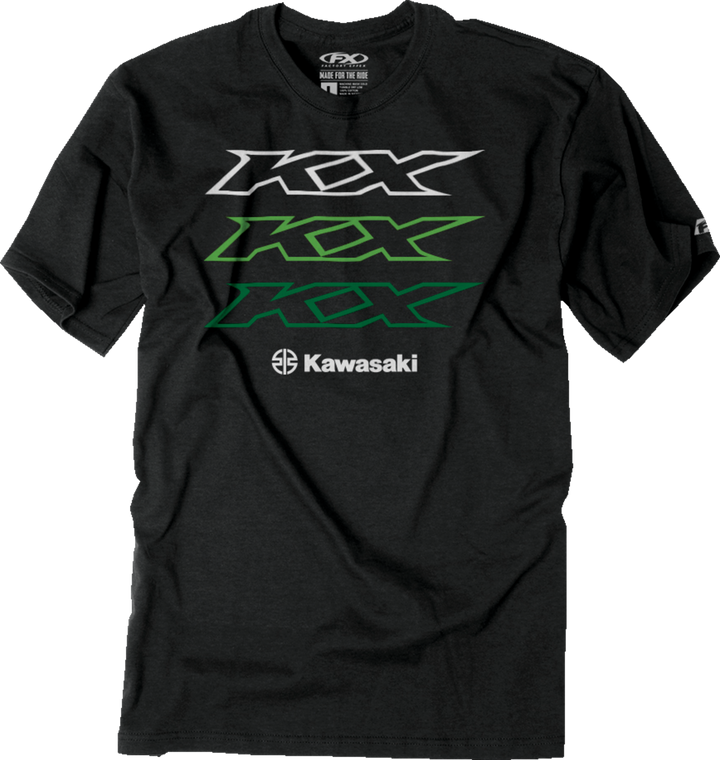 Factory Effex Kawasaki Repeater T-Shirt - Heather Charcoal - Medium 26-87102