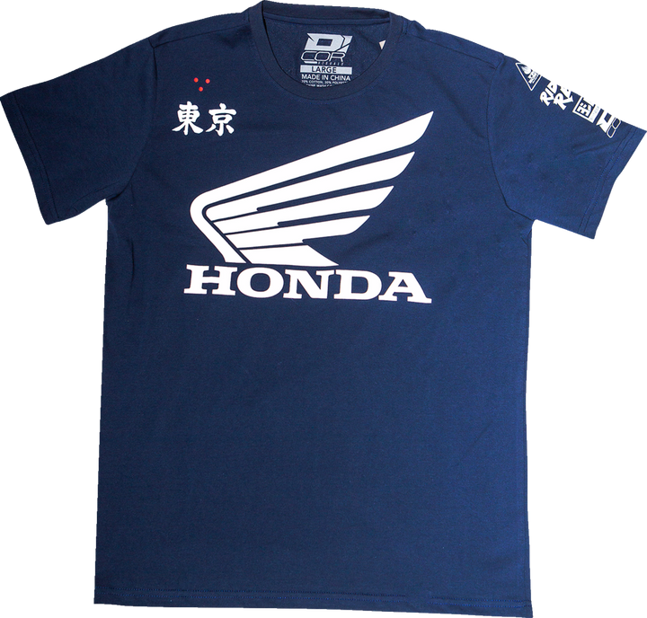 D'Cor Visuals Honda Factory T-Shirt - Navy - Large 80-123-3