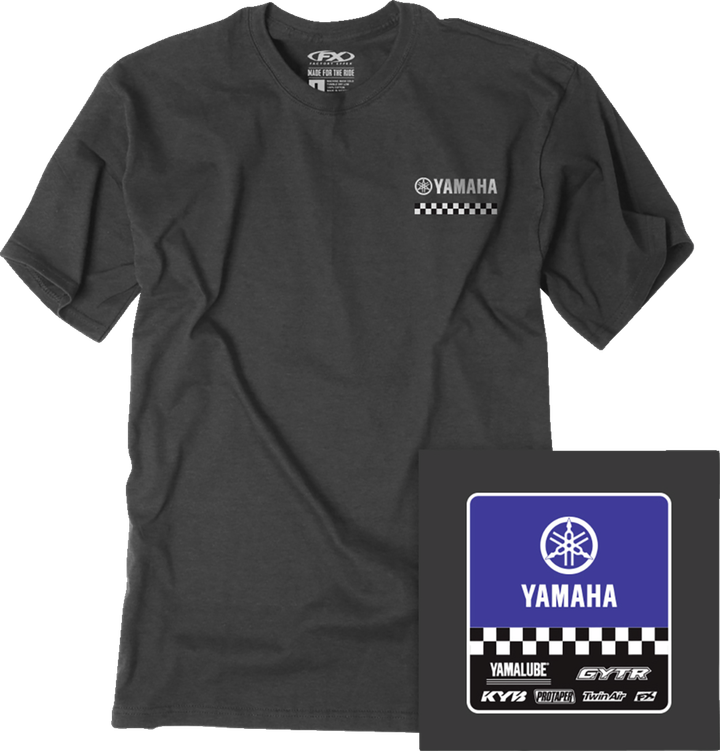 Factory Effex Yamaha Starting Line T-Shirt - Heather Charcoal - Large 27-87204