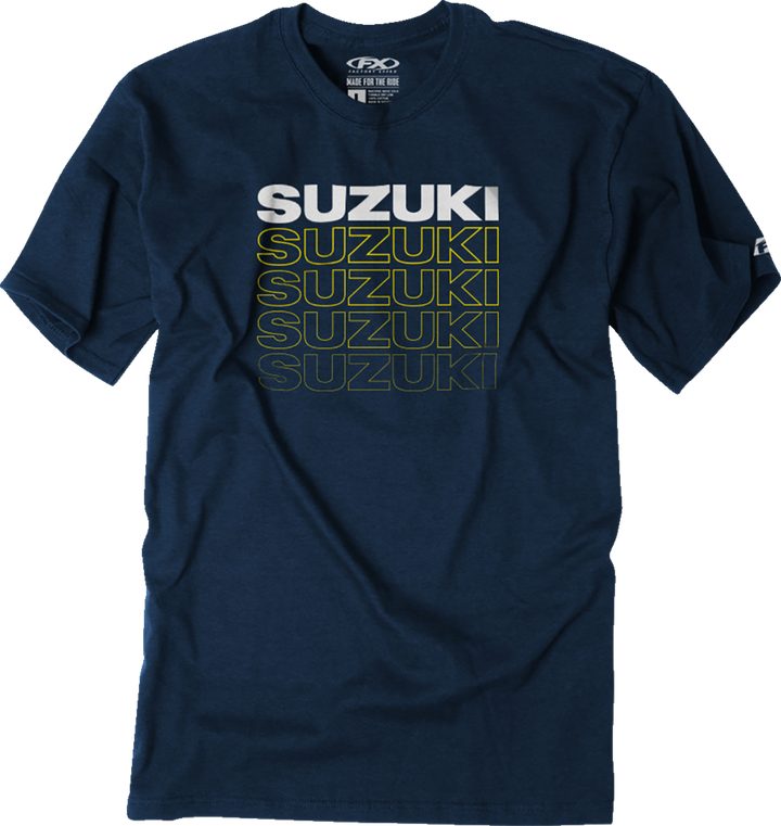 Factory Effex Suzuki Repeat T-Shirt - Heather Navy - Medium 27-87422