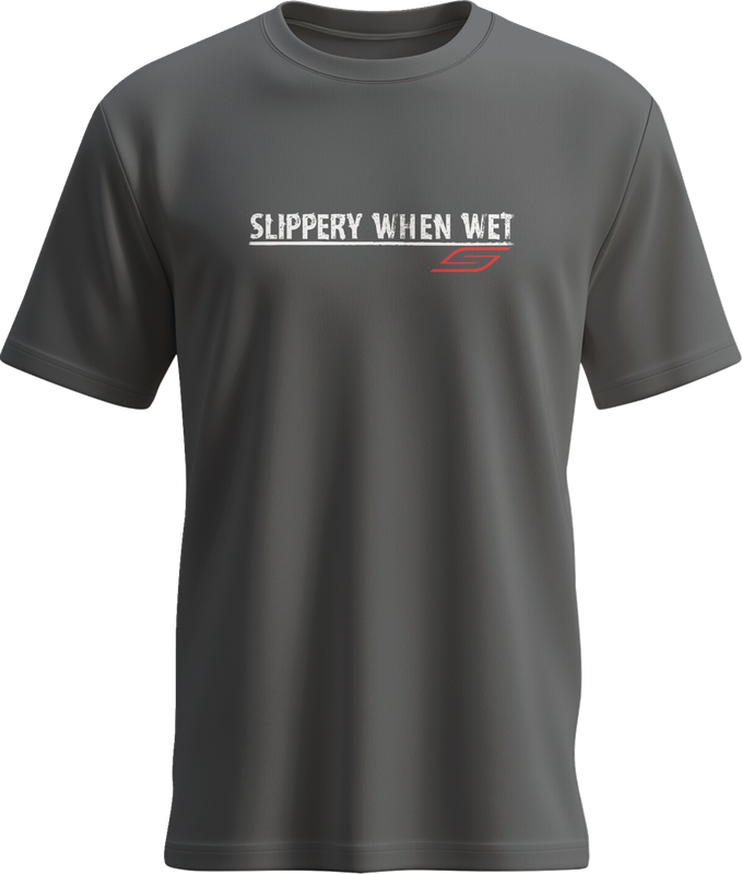 Slippery Slippery When Wet T-Shirt - Charcoal - Large 3030-25347