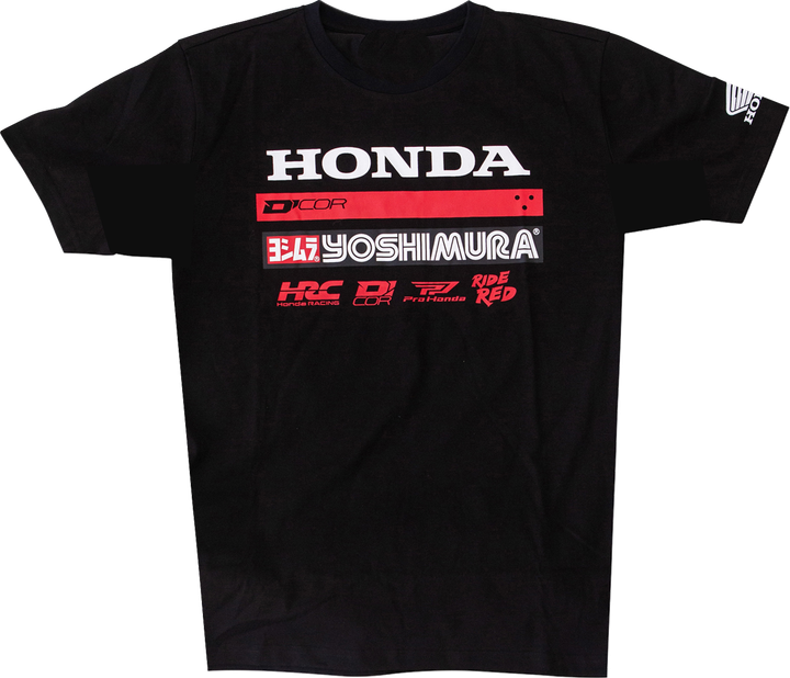 D'Cor Visuals Honda Factory2 T-Shirt - Black - Xl 80-131-4