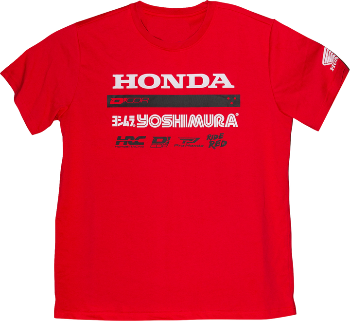 D'Cor Visuals Honda Factory2 T-Shirt - Red - Medium 80-132-2
