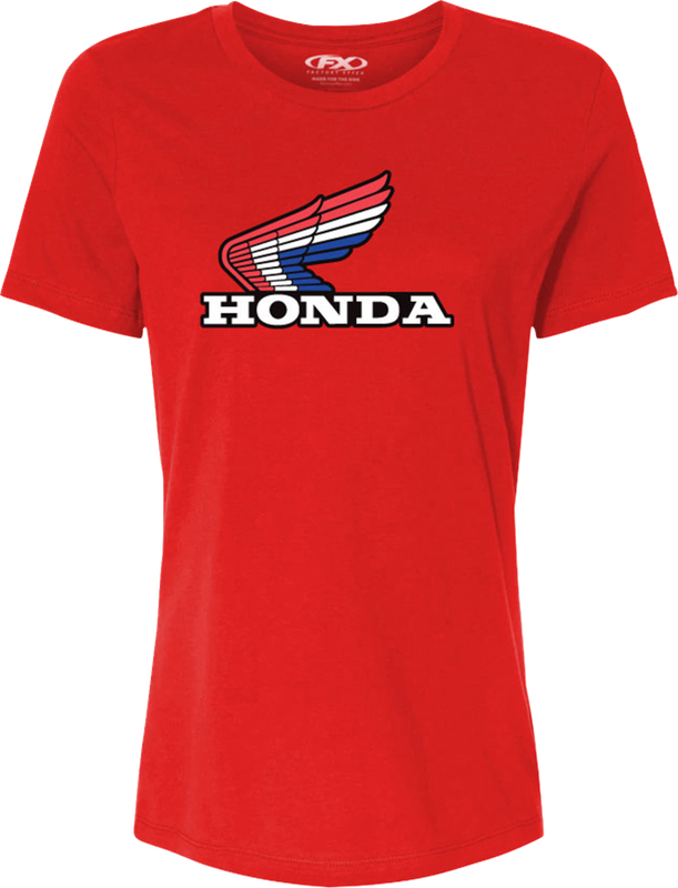 Factory Effex Women'S Honda Rwb Classic T-Shirt - Heather Red - Large 29-87344