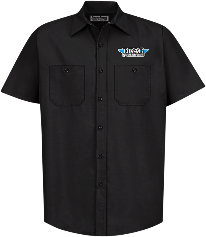 Throttle Threads Drag Specialties Shop Shirt - Black - 3Xl DRG31ST24BK3X