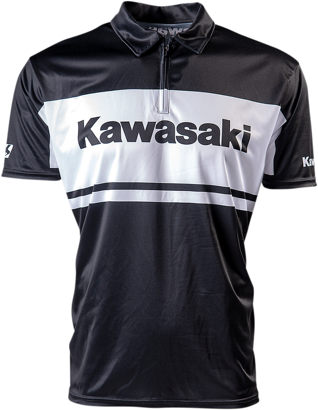 Factory Effex Kawasaki Team Pit Shirt - Black/White - Large 23-85104