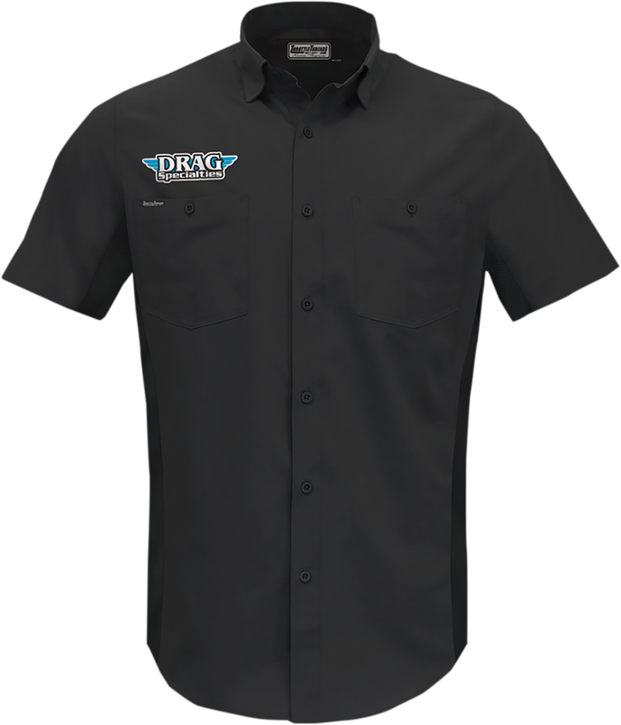 Throttle Threads Drag Specialties Vented Shop Shirt - Black - Small DRG31ST26BKSM
