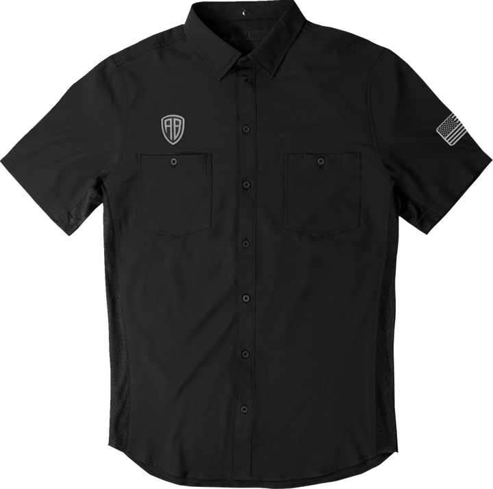 American Biker Let'S Ride Vented Shirt - Black/Gray - Medium ABBLETSRIDE16ST26BKM