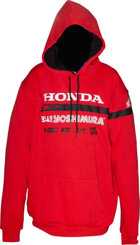 D'Cor Visuals Honda Factory2 Sweatshirt - Red - 2Xl 85-218-5