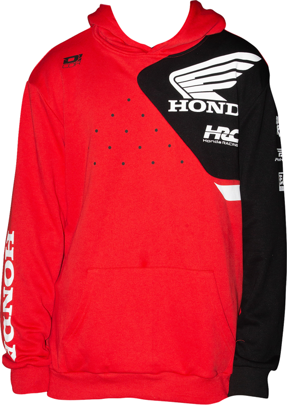 D'Cor Visuals Honda Team2 Sweatshirt - Red - Xl 85-219-4