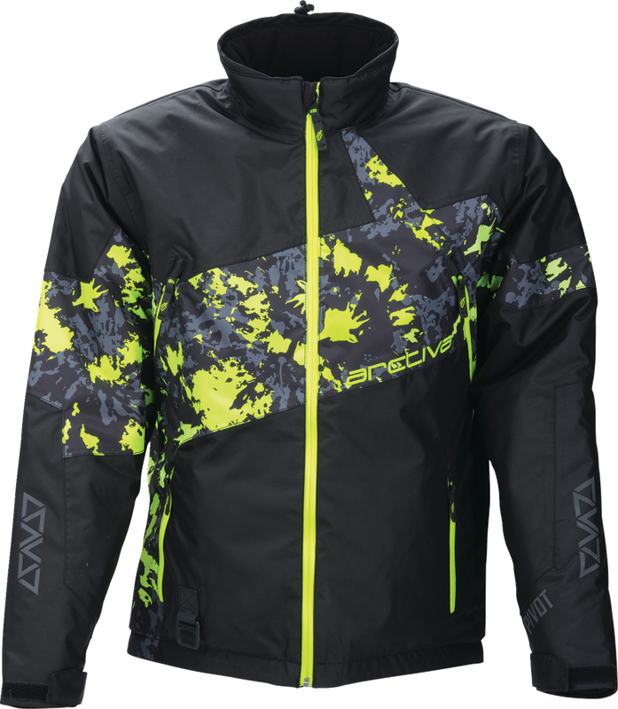 Arctiva Pivot 7 Insulated Jacket - Camo Black/Hi-Vis - Small 3120-2144